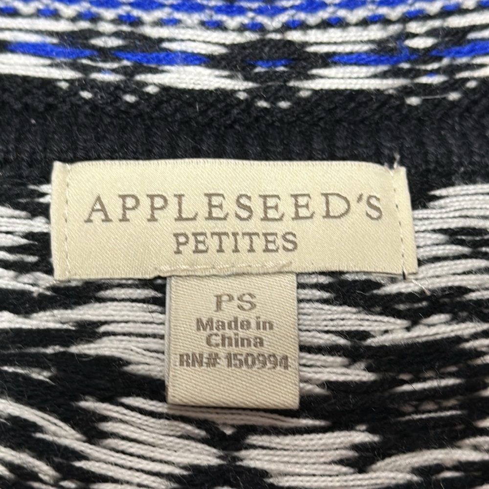 Appleseeds nordic style zip -sweater Size PS / Box 3-33 - Picture 8 of 9